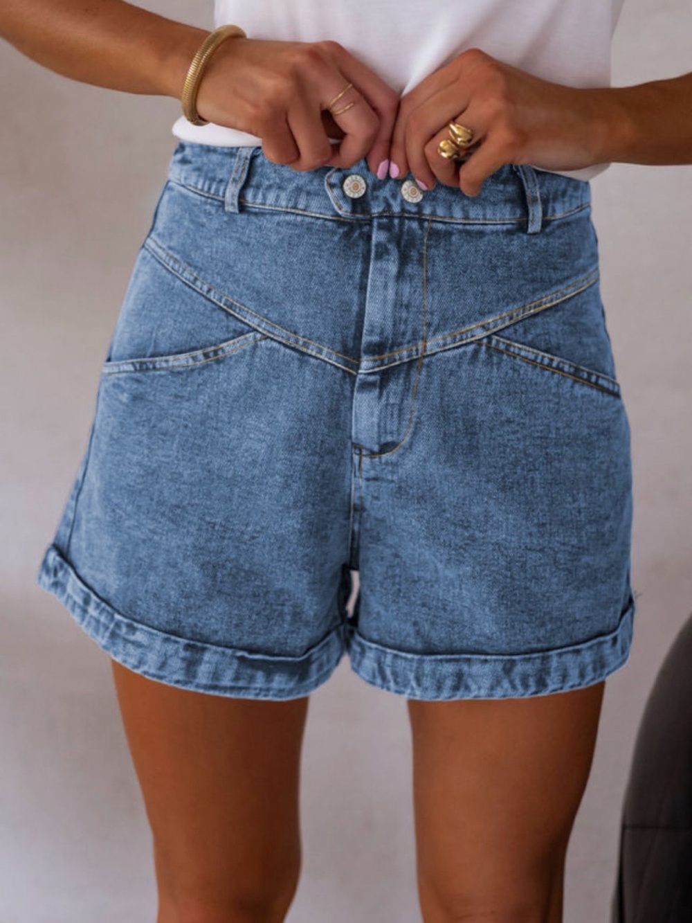 XoXo High-Waist Blue Denim Shorts ✨